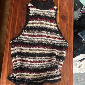 Striped Knit Sleeveless Top